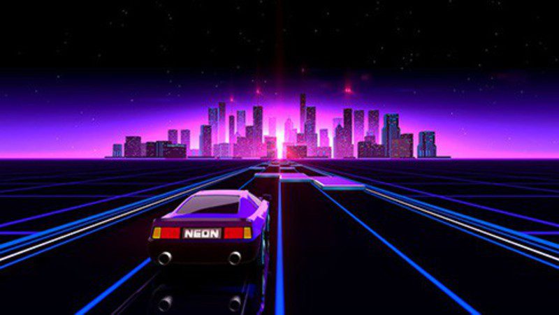 neon drive dynamic theme