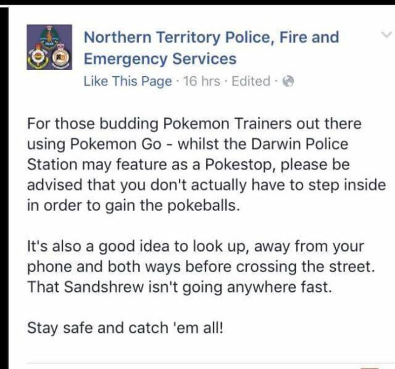Pokemon Go Policia