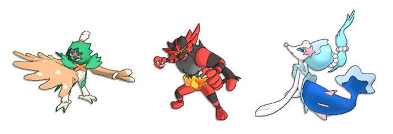evoluciones starters Pokémon Sol Luna
