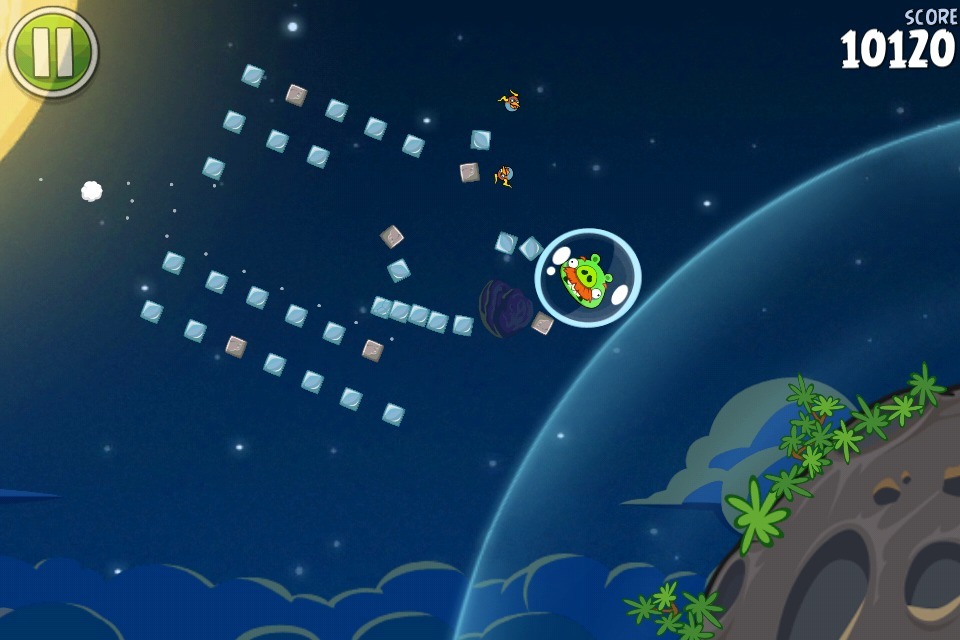Cerdos en gravedad en 'Angry Birds Space'