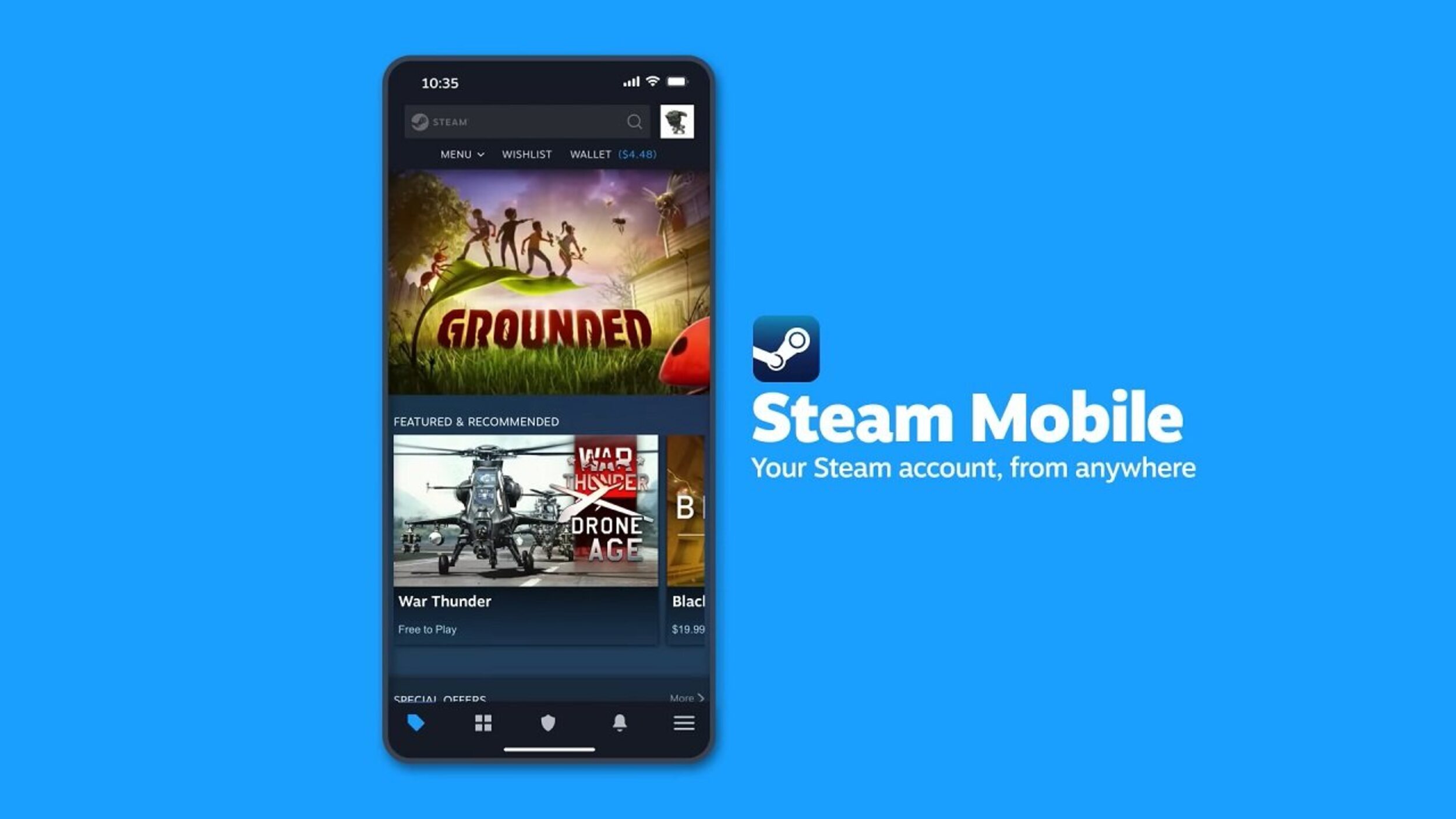 Aplicación Steam - Android e iOS