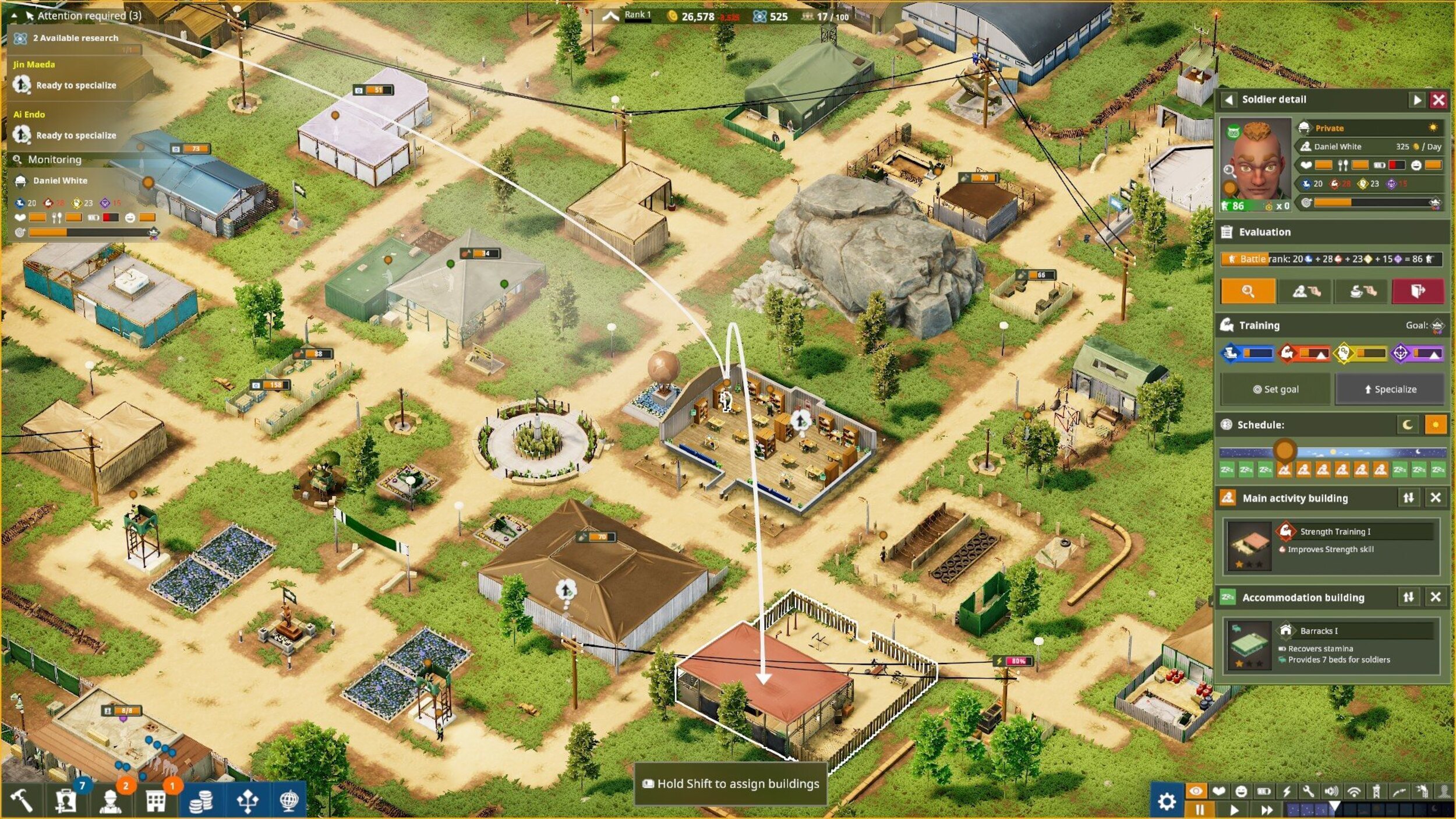 'One Military Camp' - La interfaz del juego está muy bien hecha