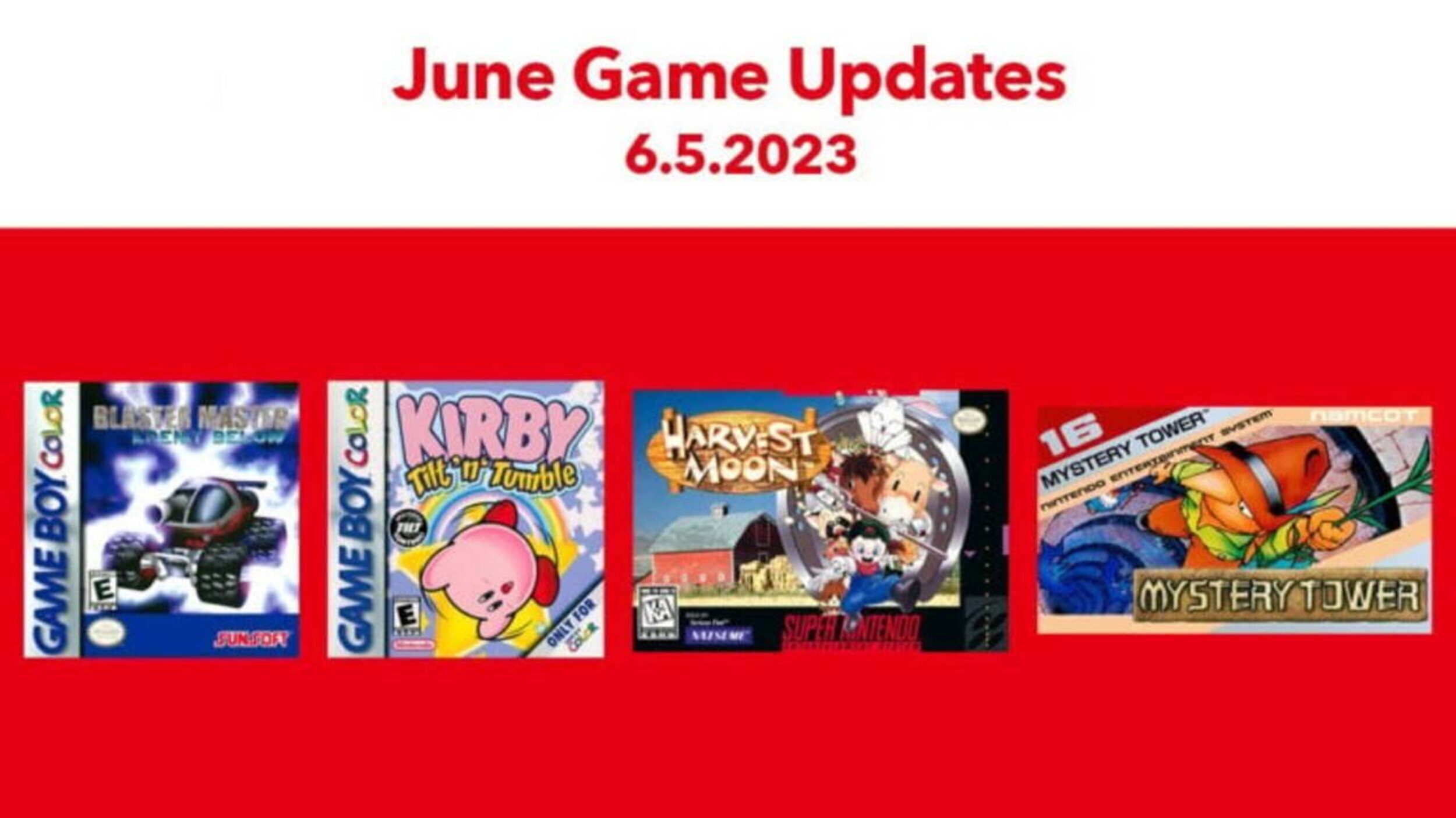 Nintendo Switch Online - juegos junio de 2023