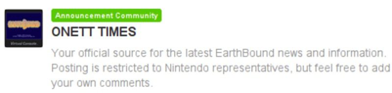 Nintendo pone una comunidad en Miiverse de anuncios de Earthbound