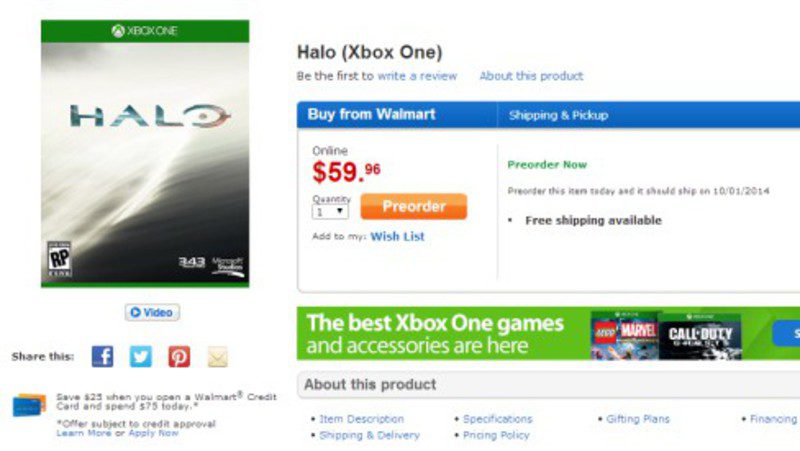 Halo Xbox One