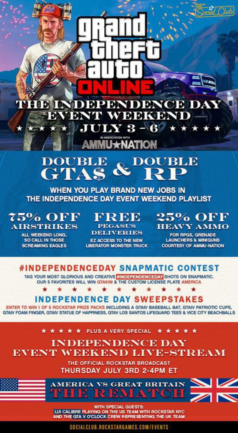 GTA Online Evento Especial Día de la Independencia