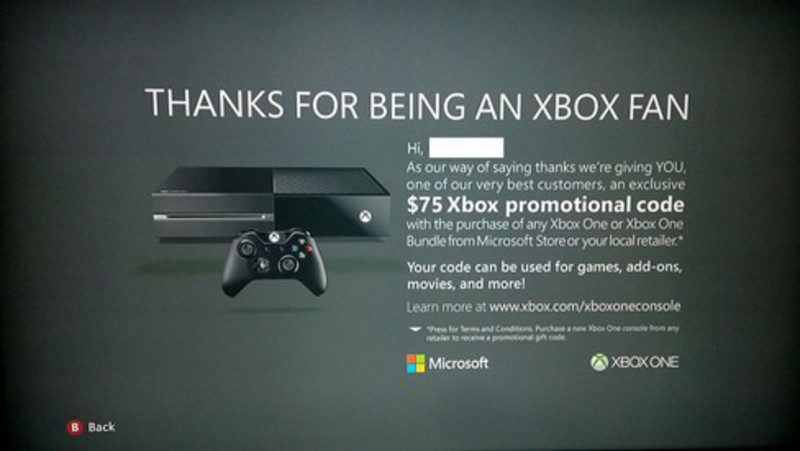 Xbox One Offer