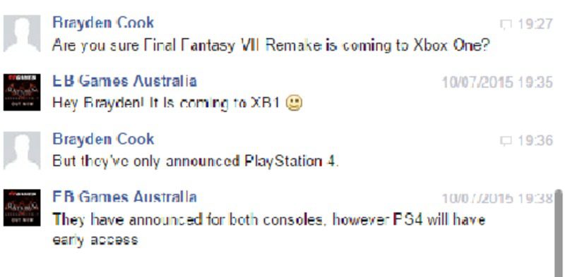 Una cadena Australiana lista 'Final Fantasy VII Remake' para Xbox One y habla de exclusividad temporal