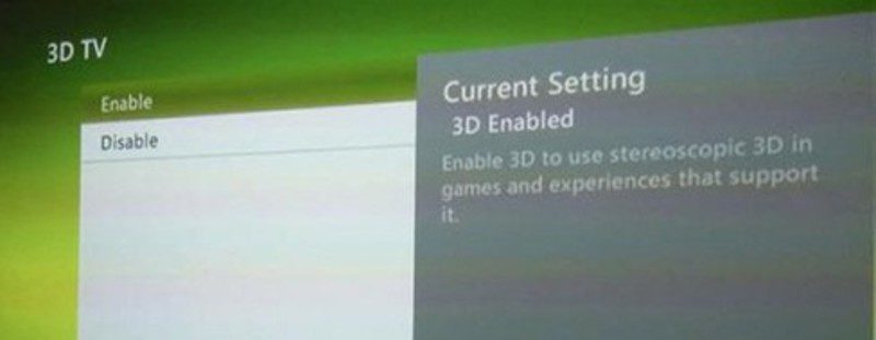 Xbox 360 con 3D