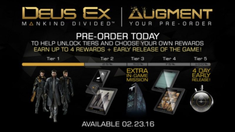 Deus Ex: Mankind Divided - Campaña de reserva