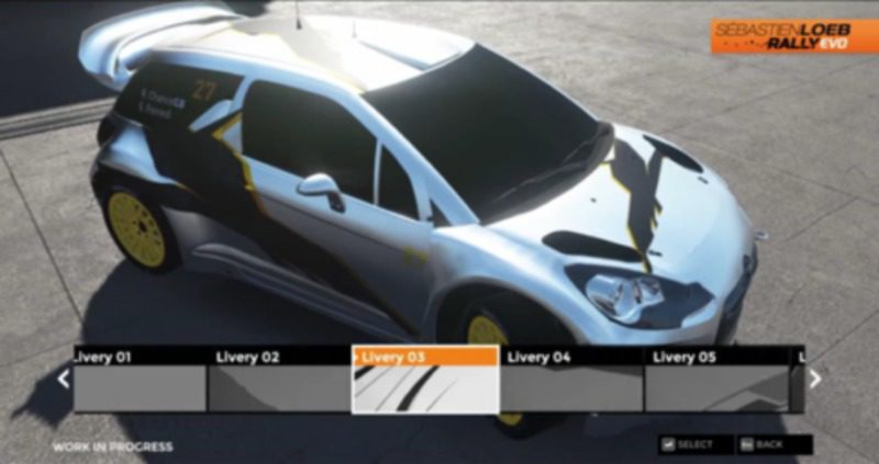 Sebastien Loeb Rally Evo - Personalización