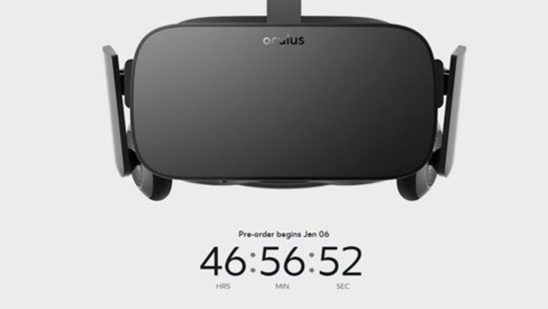 El próximo 6 de enero comienza la pre-venta de Oculus Rift