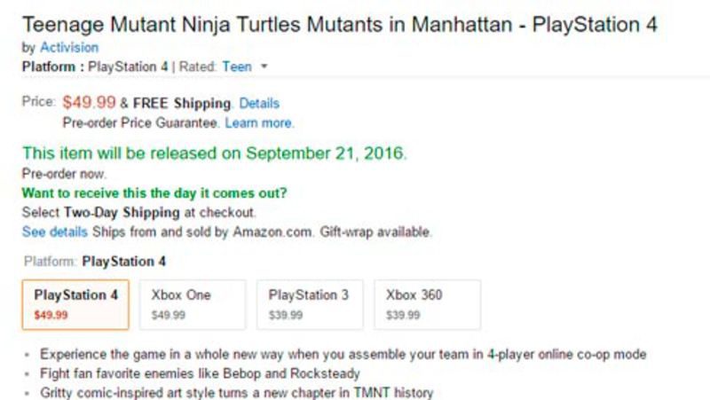 Amazon pone fecha de lanzamiento a 'Teenage Mutant Ninja Turtles: Mutants in Manhattan'