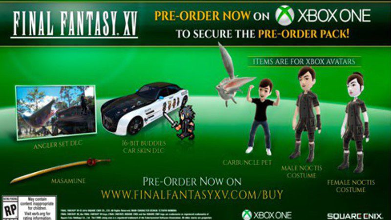 Ya conocemos los bonus de reserva de 'Final Fantasy XV' en formato digital