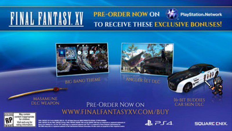 Ya conocemos los bonus de reserva de 'Final Fantasy XV' en formato digital