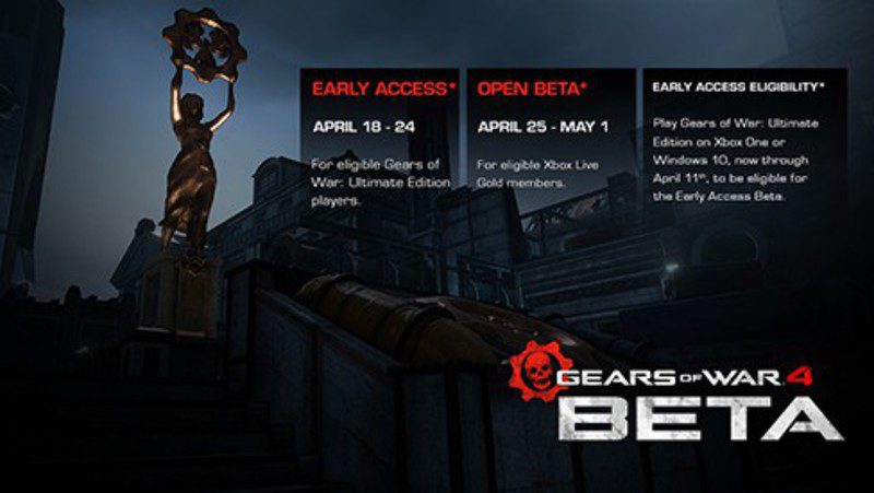Hoy empieza la beta multijugador de Gears of War 4 y llega junto a una actualización