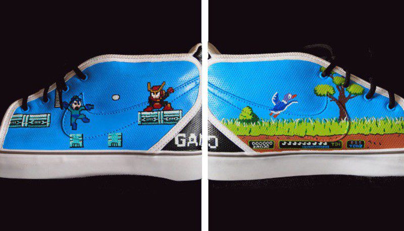 Nike Custom de Duck Hunt y Mega Man