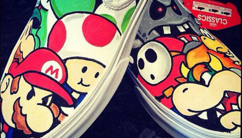 Zapatillas custom dedicadas a Mario y cía