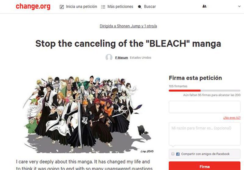 Bleach change petition