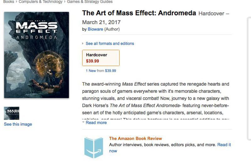 Libro arte Mass Effect Andromeda