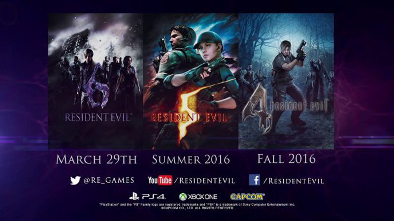 Resident Evil 4, 5, 6 HD PS4 Xbox One ventas