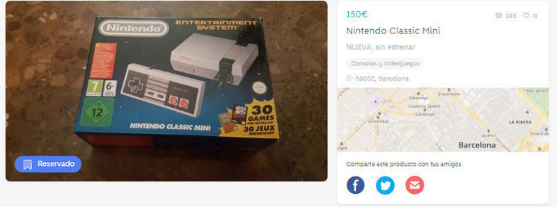 Nintendo Classic Mini NES especuladores