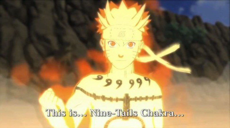 Naruto chakra del zorro de 9 colas por primera vez
