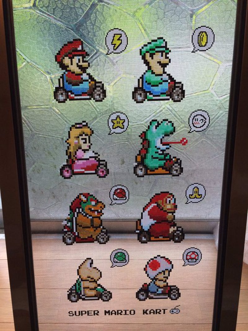 Super Mario Kart arte retro pixel ruerue0111
