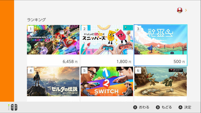 Ventas eshop Nintendo Switch Japón