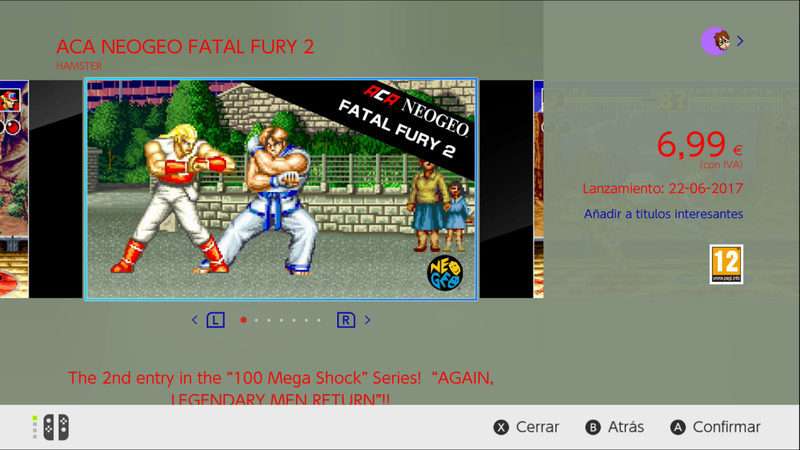 Fatal Fury 2 Nintendo Switch
