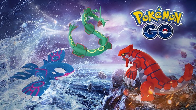 Groudon y Kyogre se unen a Rayquaza