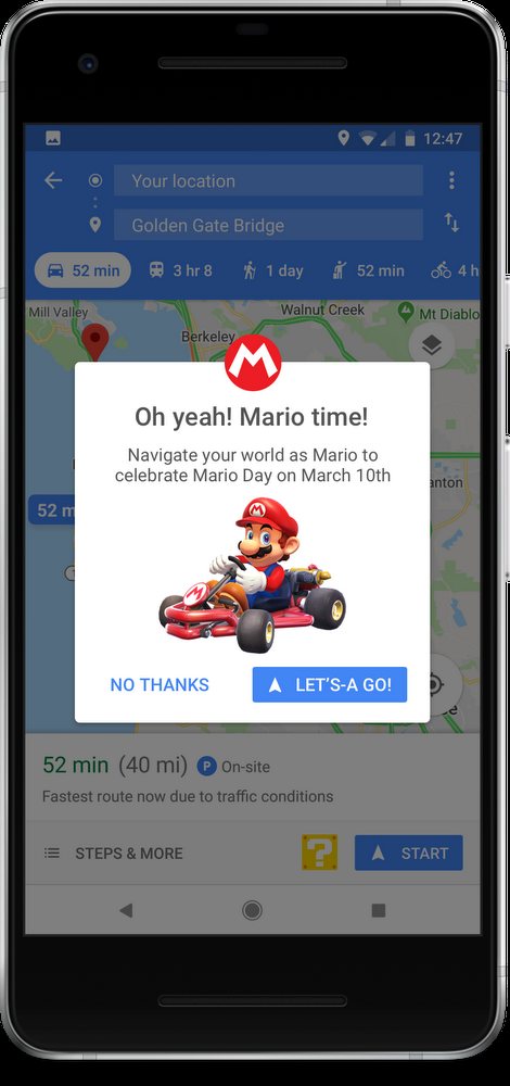 Mario Kart en Google Maps
