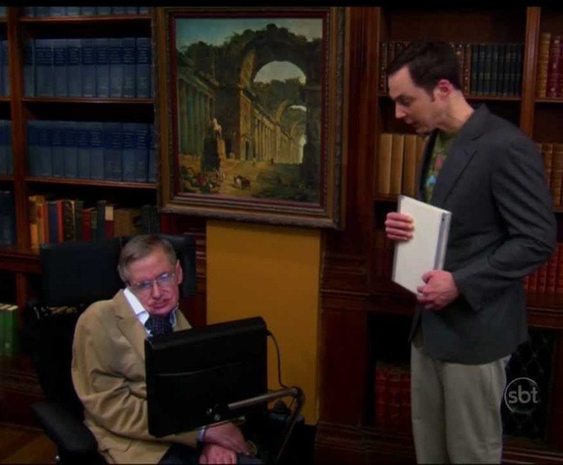 Stephen Hawking y Sheldon Cooper