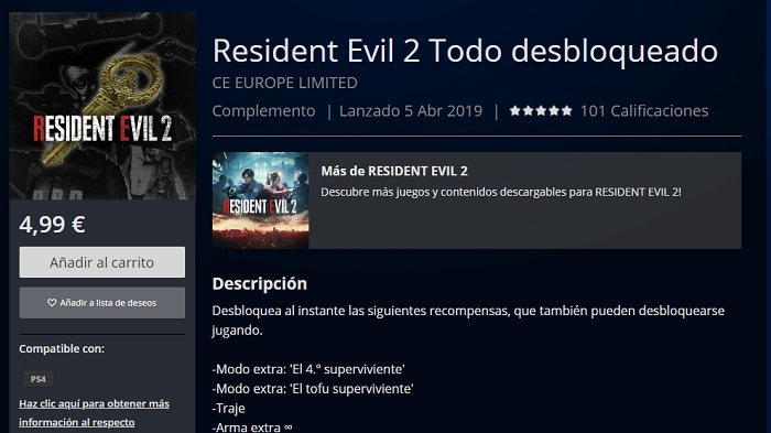 Resident Evil 2 Remake, micropago que lo desbloquea todo por 4,99 euros, Zonared