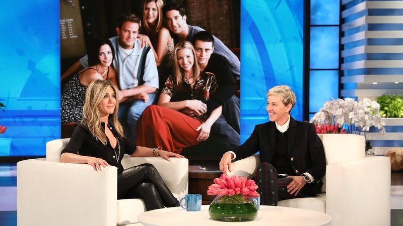 Jennifer Aniston durante la entrevista con Ellen DeGeneres