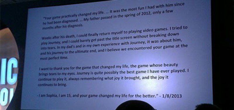 Thatgamecompany muestra una carta de una fan
