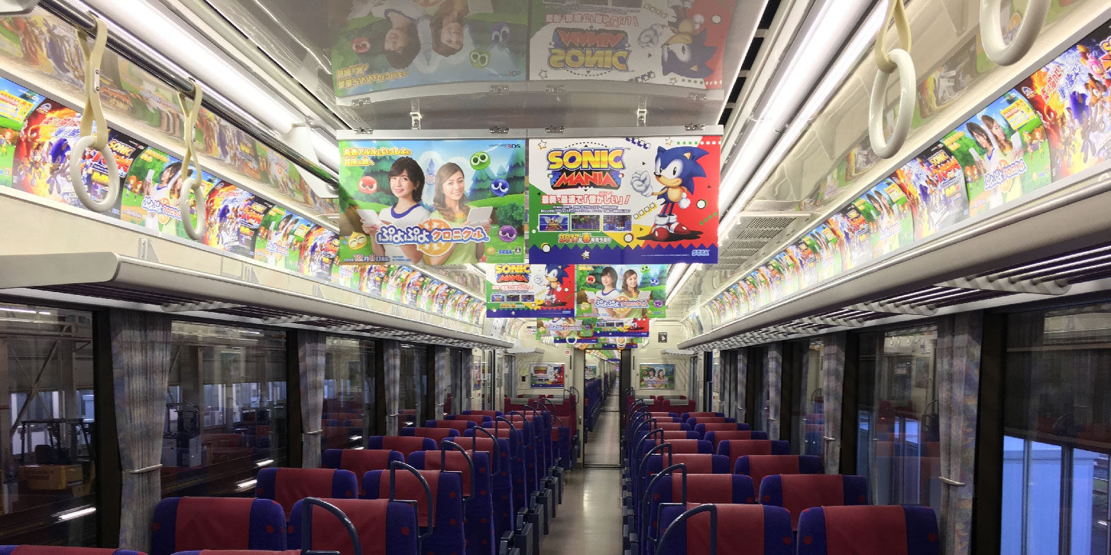 SEGA promociona 'Sonic Mania' en trenes de Japón