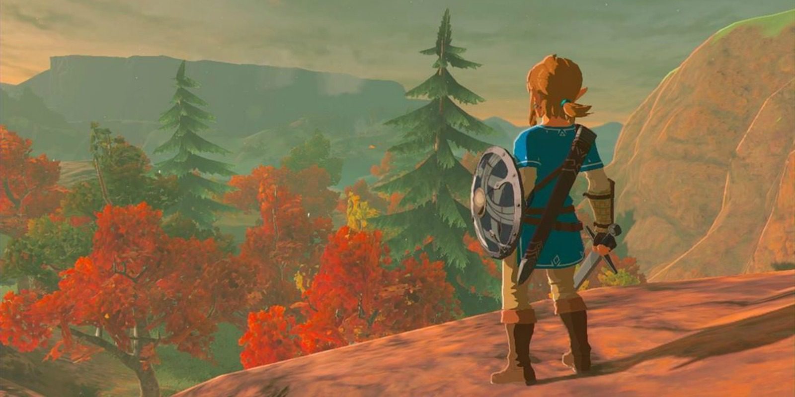 Link te felicita la Navidad haciendo snowboard en 'Zelda: Breath of the Wild'