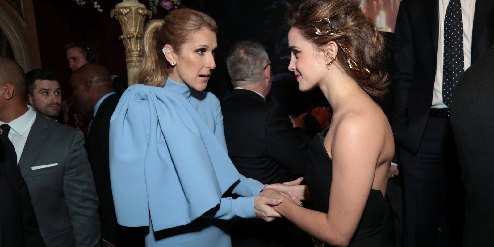 Emma Watson también tiene su debilidad: se emocionó al conocer a Céline Dion