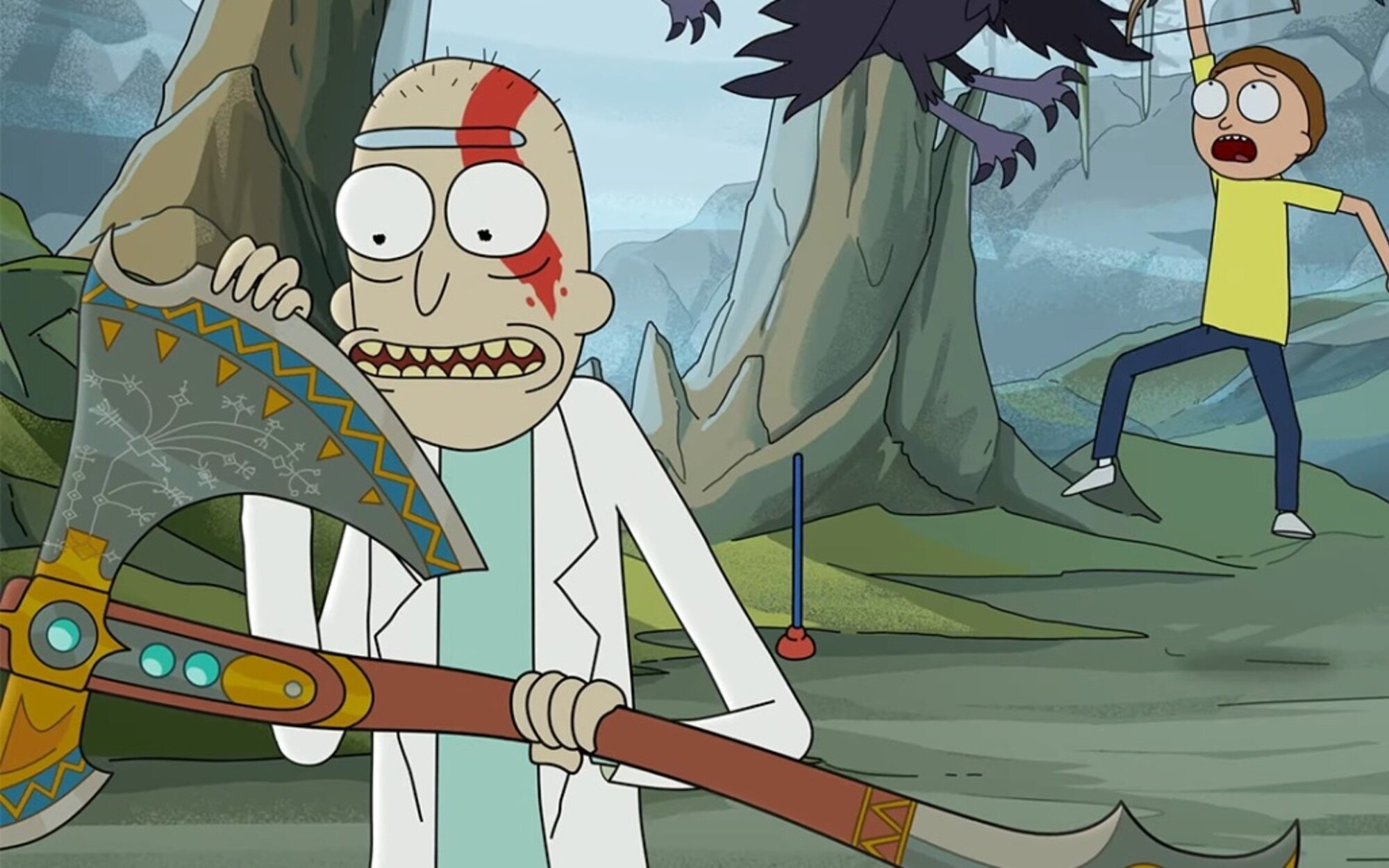 'Rick y Morty' protagonizan el mejor anuncio de 'God of War: Ragnarok' que verás