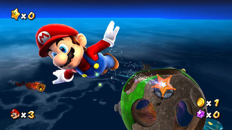 Mario voló grácil entre los múltiples planetas de 'Galaxy'